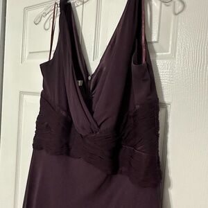 Evan Picone Purple Chiffone Empire Waist Dress